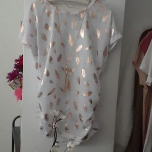 Love White Angel Feather Top Blouse